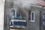 Foto: Pożar mieszkania w centrum Łomży
