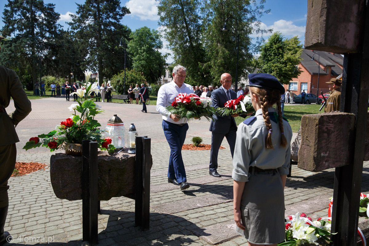 Burmistrz Jedwabnego Adam Niebrzydowski z przewodniczącym Rady Miasta Jedwabne Andrzejem Górskim