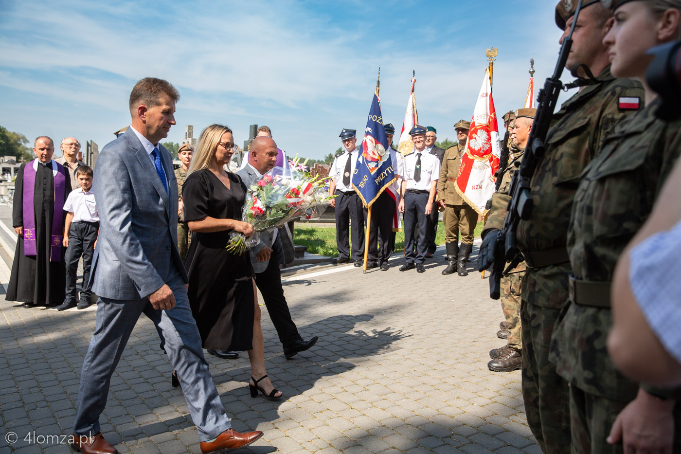 Kazimierz Ramotowski, przewodniczący Rady Gminy Andrzej Ciszewski z zastępcą Iwoną Dubecką,